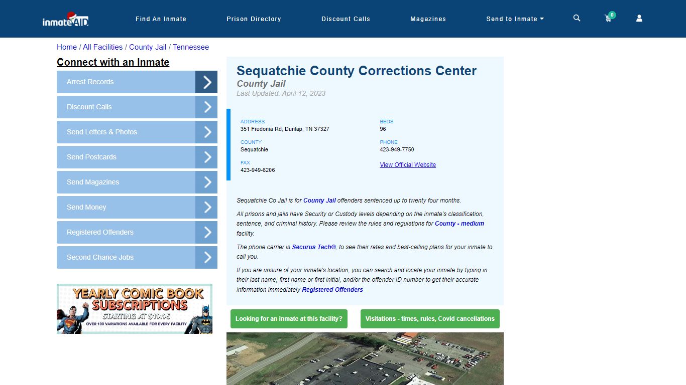 Sequatchie County Corrections Center - Inmate Locator - Dunlap, TN