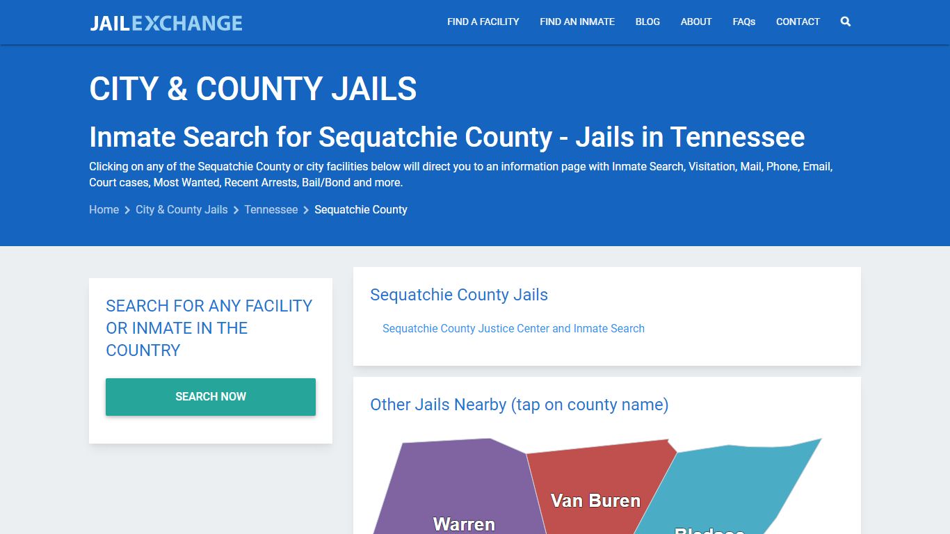 Inmate Search for Sequatchie County | Jails in Tennessee - Jail Exchange